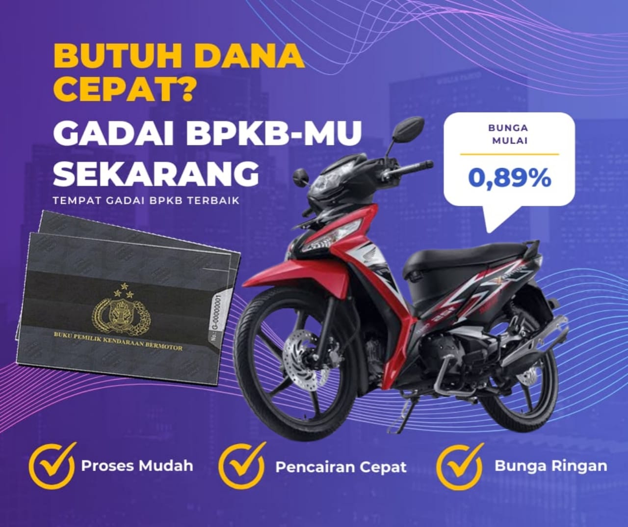 Pinjaman Dana Jaminan Bpkb Motor Honda Suprax125 D Dapat Pinjaman Berapa? Seperti Ini Simulasinya